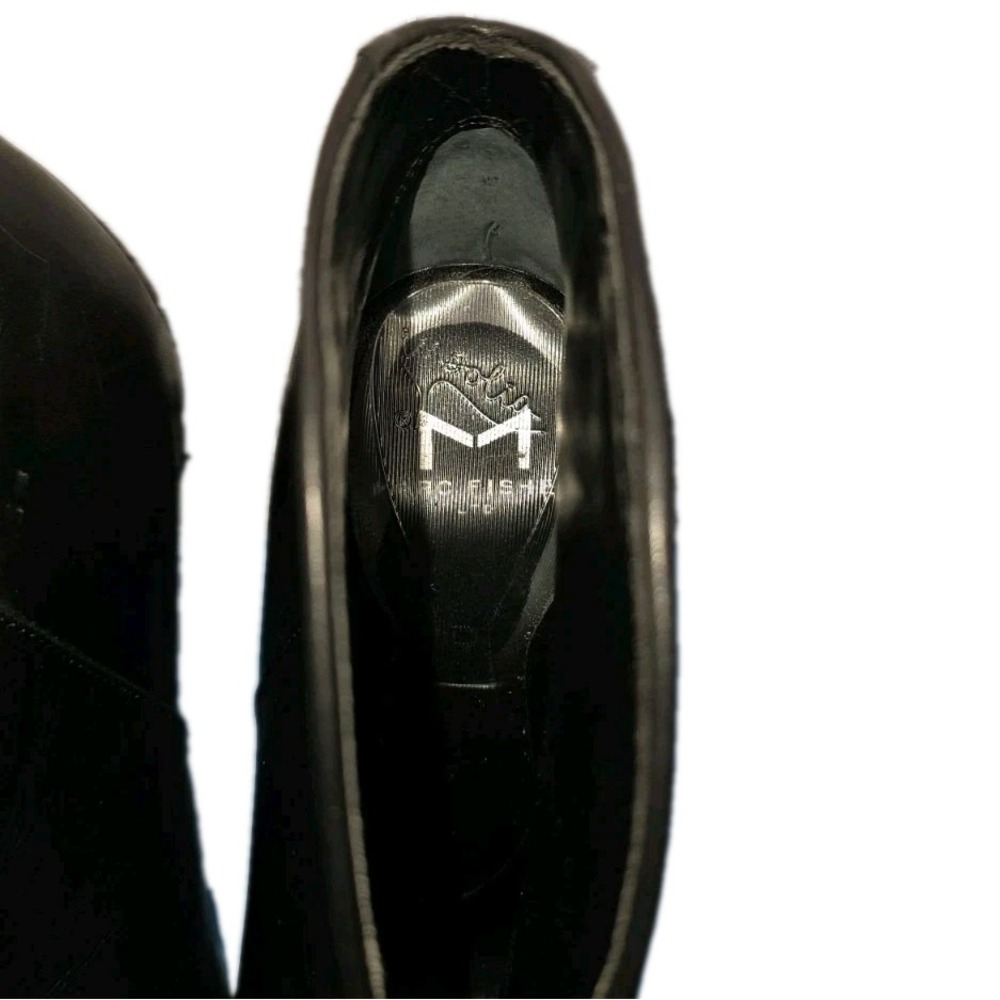 Marc Fisher Miggi Black Leather Western Cowboy Ankle Boots Booties Women's 5.5 - Picture 3 of 10